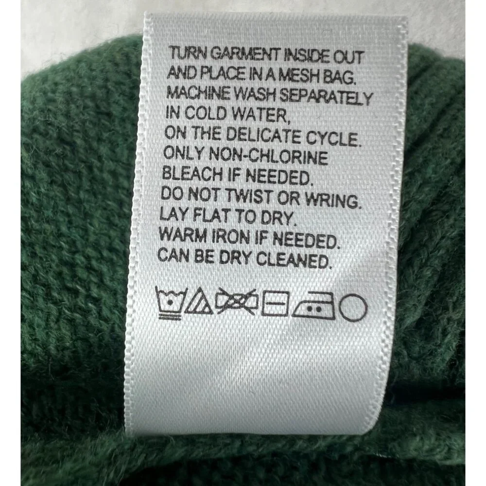 Darling Women Green 3/4 Length Sleeve Collared Knit Sweater Pullover Medium - Picture 6 of 13